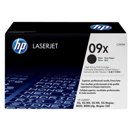 New, Pre-Owned - HP 09X High-Yield Black LaserJet Toner Cartridge, C3909X