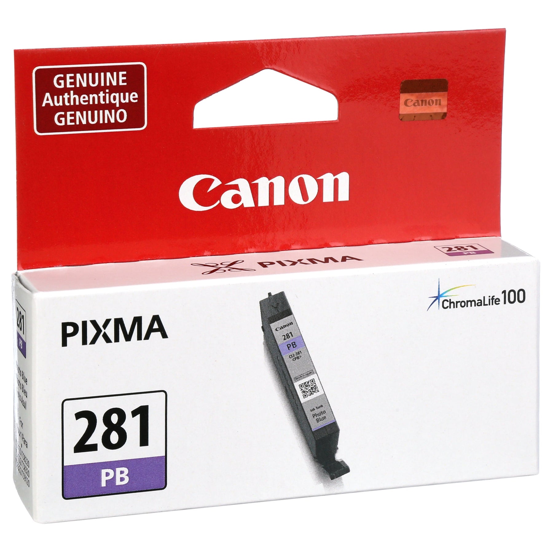 New, Pre-Owned - Canon CLI-281 Standard Yield Photo Blue Ink Cartridge
