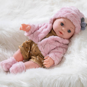 12" Pink Baby Doll – PVC Dress-Up Play Doll (Ages 3+)