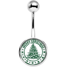 Merry Christmas Tree Belly Ring