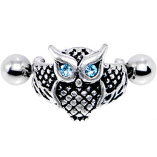 16G 1/2 Aqua Gem Eye of the Owl Helix Cuff Cartilage Earring