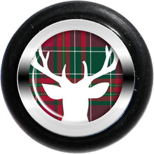 Red Green Plaid Reindeer Cheater Plug Set