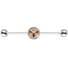 14G Full Color Owl Industrial Barbell 37mm