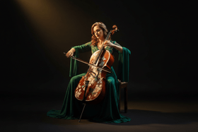 Cherry Blossom Cello Outfit | Pearl Fine Tuners & Brazilwood Bow