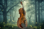 Rozanna's Celtic Love Violin Outfit | Hand-Carved Celtic Design & Crystal Tailpiece