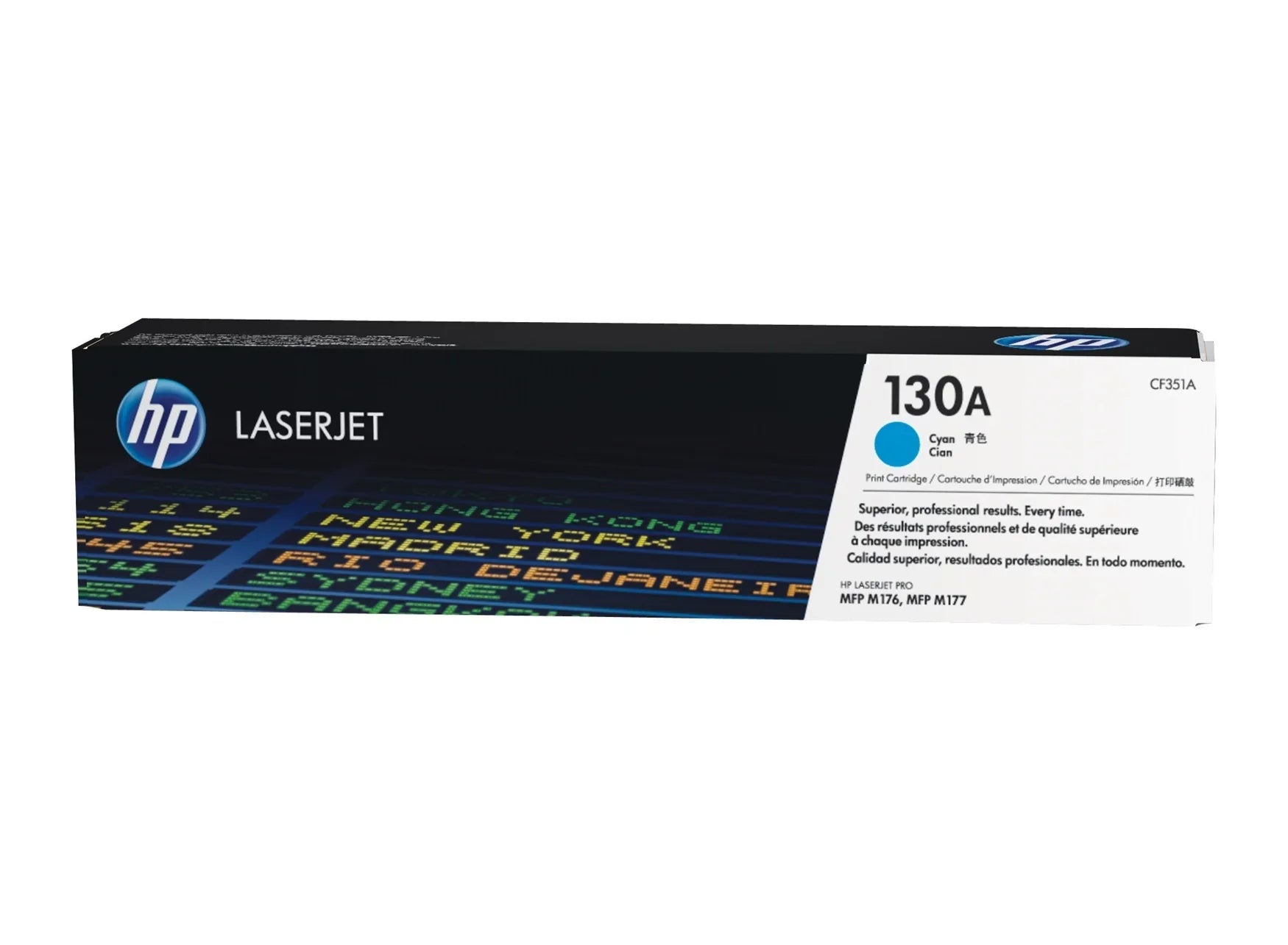 New, Pre-Owned - HP 130A Cyan LaserJet Toner Cartridge, CF351A
