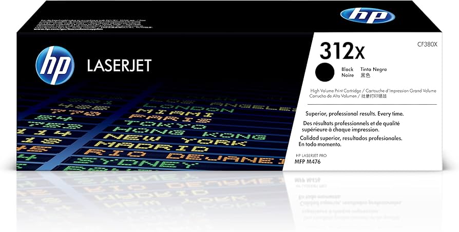 New, Pre-Owned - HP 312X Black High-Yield LaserJet Toner Cartridge, 312X