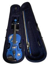 Blue Chrome Birds Violin Outfit