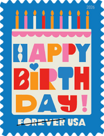 2026 Happy Birthday Forever Stamps Sheets - 100 Count