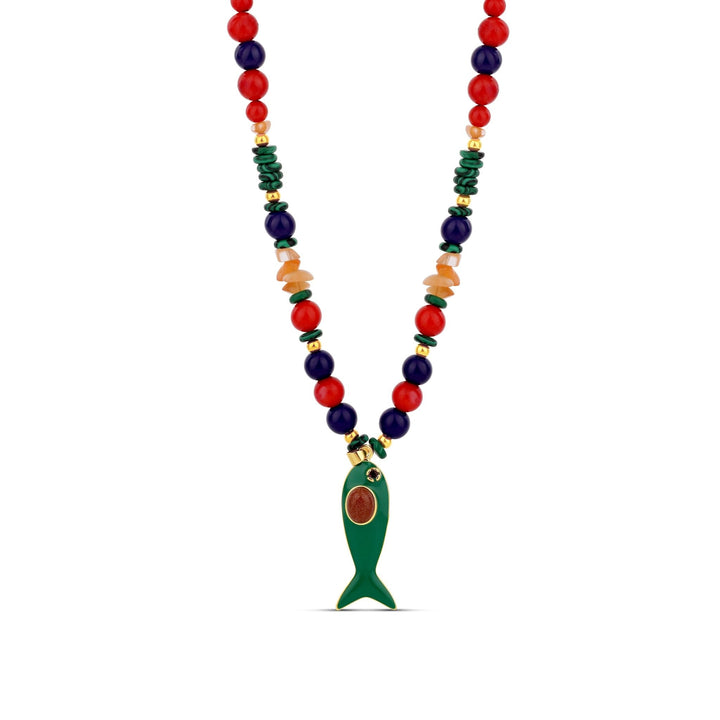 Coastal Dreams Fish Beaded Necklace