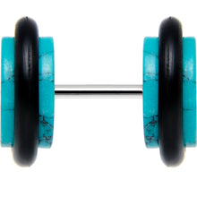 Aqua Faux Marble Cheater Plug Set