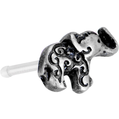 20G Steel Rustic Tribal Elephant Nose Bone