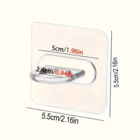 4-Pack Clear Adhesive Utility Hooks
