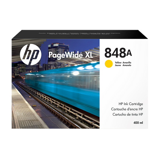 New, Pre-Owned - HP 848A 400-ml (F9J85A) Yellow PageWide XL Ink Cartridge