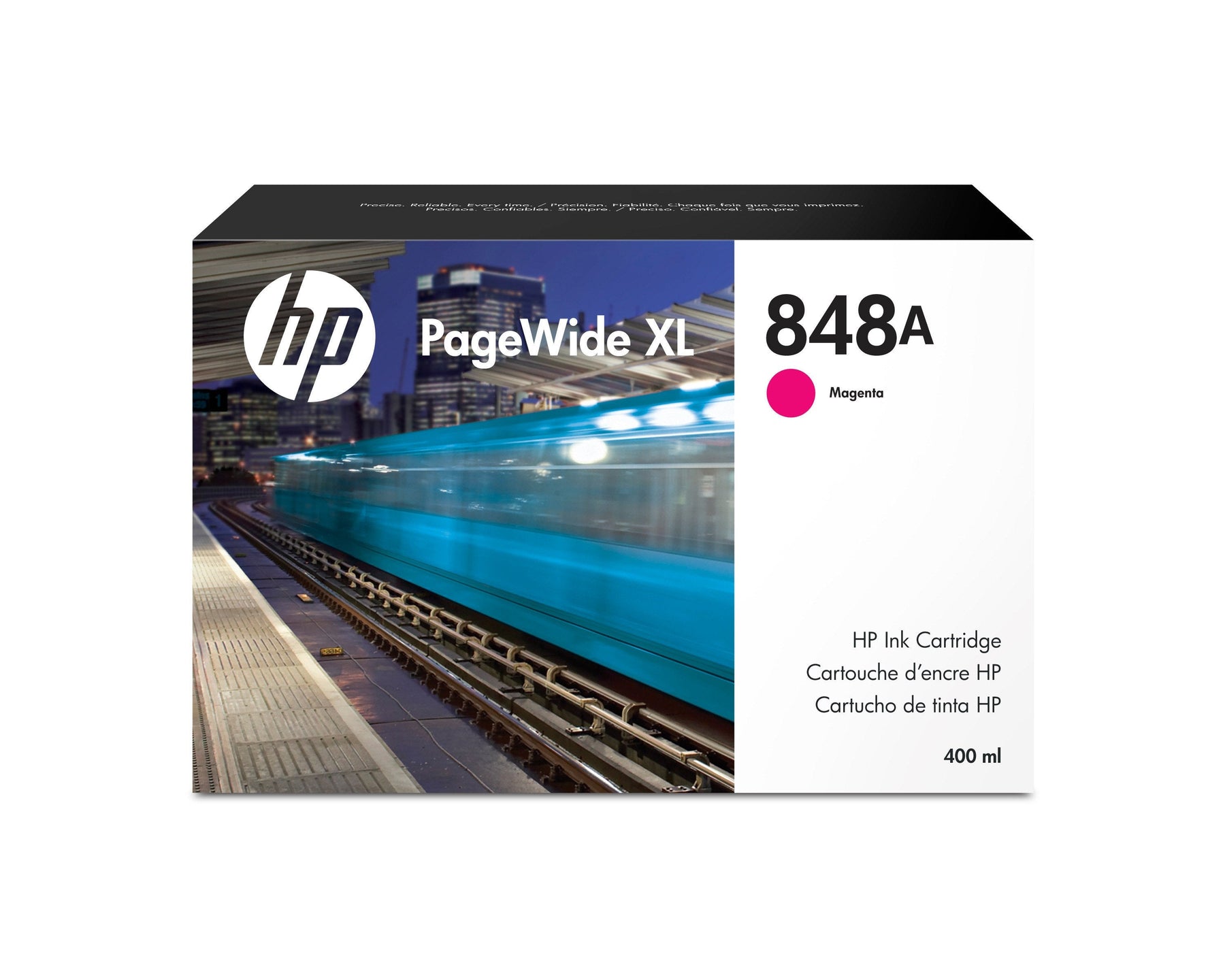 New, Pre-Owned - HP 848A 400-ml (F9J84A) Magenta PageWide XL Ink Cartridge