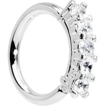 16G 5/16 Clear CZ Quintet Seamless Circular Ring