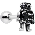 16G 1/4 Steampunk Ratchet Robot Cartilage Tragus Earring