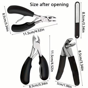 4-Piece Elderly-Friendly Toenail Clipper Set
