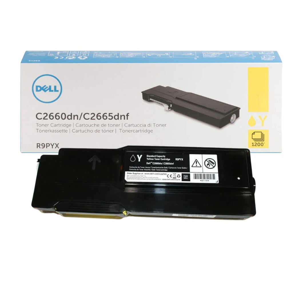New, Pre-Owned - Dell C2660DN/2665DNF Extra-High Yield Yellow Toner Cartridge, R9PYX