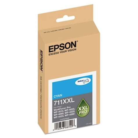 New, Pre-Owned - Epson 711XXL Cyan Extra High Capacity Ink Cartridge
