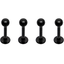 16G 5/16 Rainbow Black PVD Pack Set of 12 Labret Monroe