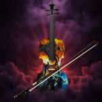 Dragon Spirit Violin Outfit | Carbon Fiber Bow & Crystal Tailpiece