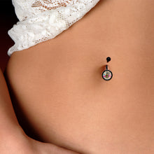 Newsprint Beetle Bug Black Belly Ring