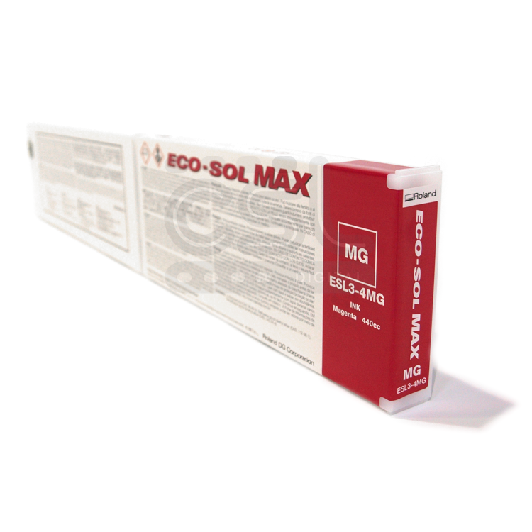 New, Pre-Owned - Roland Eco-Sol Max ESL3-4MG Solvent Ink Cartridge 440ml Magenta