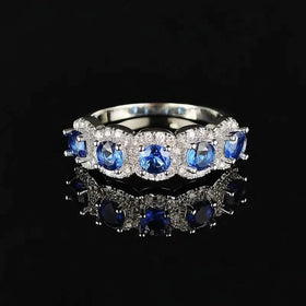 Elegant Copper Ring with Synthetic Cubic Zirconia