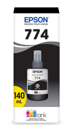 New, Pre-Owned - Epson 774 Black Ink Bottle, T774120-S