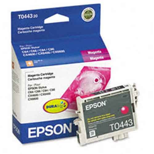 New, Pre-Owned - Epson (T0443) Magenta Ink Cartridge. T044320