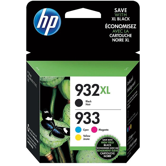 New, Pre-Owned - HP 932XL Black & 933 Color Ink Cartridge