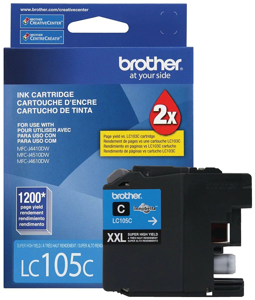 New, Pre-Owned - Brother LC105XXL Cyan Ink Cartridge