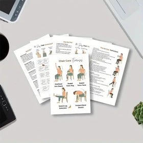 30-Day Chair Yoga Notebook | 15-Min Daily Workouts & Guide