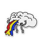 Fair Weather Friends - Cloudy (Rainbow) 3” AR Sticker