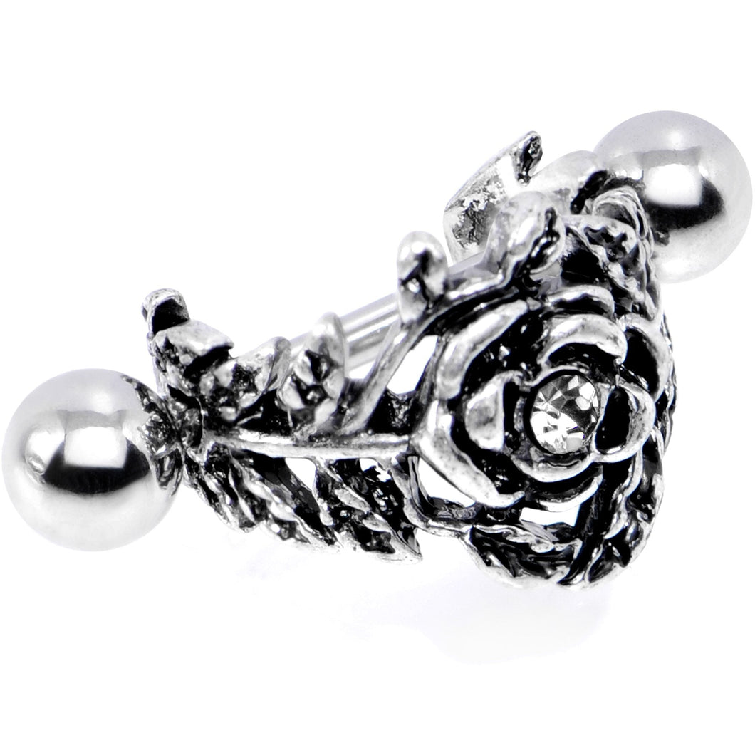 16G 1/2 Clear Gem Floral Wreath Cuff Cartilage Earring