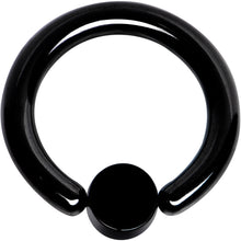 10G 1/2 Clear Gem 5mm Disc Black BCR Captive Ring