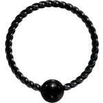 20G 5/16 Black Anodized So Twisted Captive Style Seamless Ring