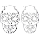 Sugar Skull Cutout Tunnel Plug Earrings