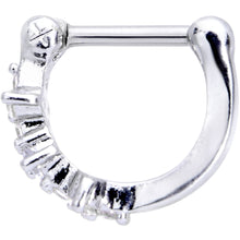 16G 5/16 Clear Gem Sparkle Hinged Cartilage Clicker