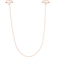 Rose Gold Tone Heart to Heart Dangle Nipple Chain