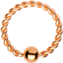 16G 5/16" Rose Gold Tone IP So Twisted Captive Style Seamless Ring