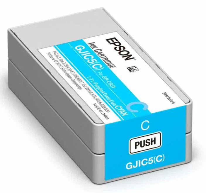 New, Pre-Owned - Epson GJIC5 (C) Cyan Pigment Ink Cartridge