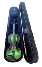 Neon Green Galaxy Ride Violin Outfit | Carbon Fiber Bow & Crystal Tuners
