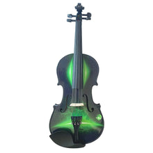 Neon Green Galaxy Ride Violin Outfit | Carbon Fiber Bow & Crystal Tuners