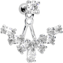 1/4 Clear Gem Darling Fan Dangle Cartilage Tragus Piercing