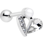 16G 1/4 Clear Gem Abstract Elegance Cartilage Tragus Earring