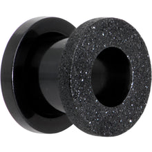 Black PVD Sandblasted Screw Fit Tunnel Plug Set 5mm to 16mm