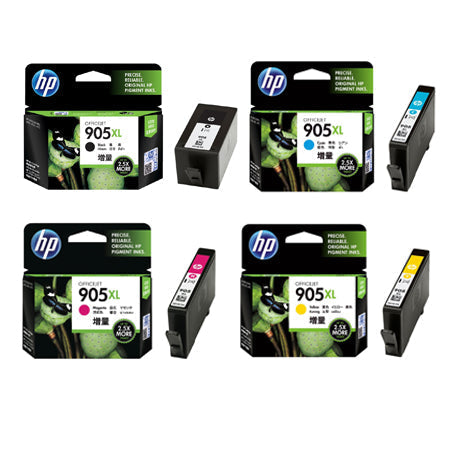 New, Pre-Owned - HP 905XL Black and Color Ink Cartridge (Combo 4 Pack)