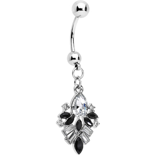 Clear Black Gem Colorful Daydream Dangle Belly Ring